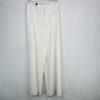 Women Stretch Wide Leg Pleated Pants L Tall Girls Elastic Waist High Rise Zip