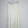 Women Stretch Wide Leg Pleated Pants L Tall Girls Elastic Waist High Rise Zip
