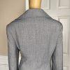 Isabella Polyester Skirt Suit Size 10 Light Gray Belted Ruffle Swing Women 2PC