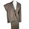 Levine Classics Women Pant Suit Skirt Size 12 Brown Polyester Blend 3Piece Lined