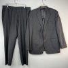 Lauren Ralph Lauren Wool Silk Suit 46L Pants 40x30.5 Black Label Slim Fit Notch