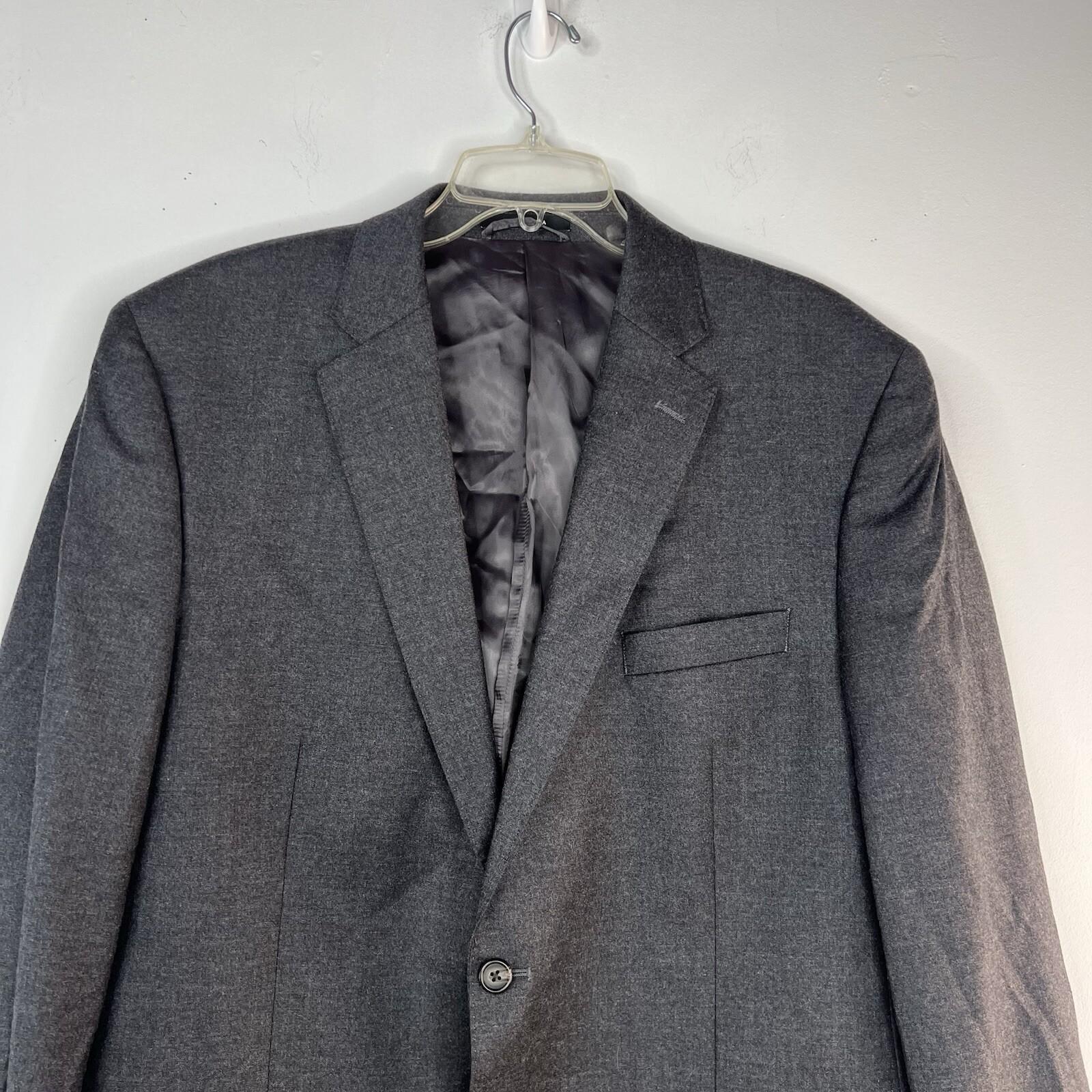 Lauren Ralph Lauren Wool Silk Suit 46L Pants 40x30.5 Black Label Slim Fit Notch