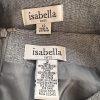 Isabella Polyester Skirt Suit Size 10 Light Gray Belted Ruffle Swing Women 2PC