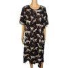 10-6381.jpg Go Softly Dress 2X Kaftan Printed Black Cheetah Crinkled Patio Flutter Sleeves