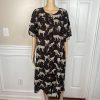 10-6383.jpg Go Softly Dress 2X Kaftan Printed Black Cheetah Crinkled Patio Flutter Sleeves