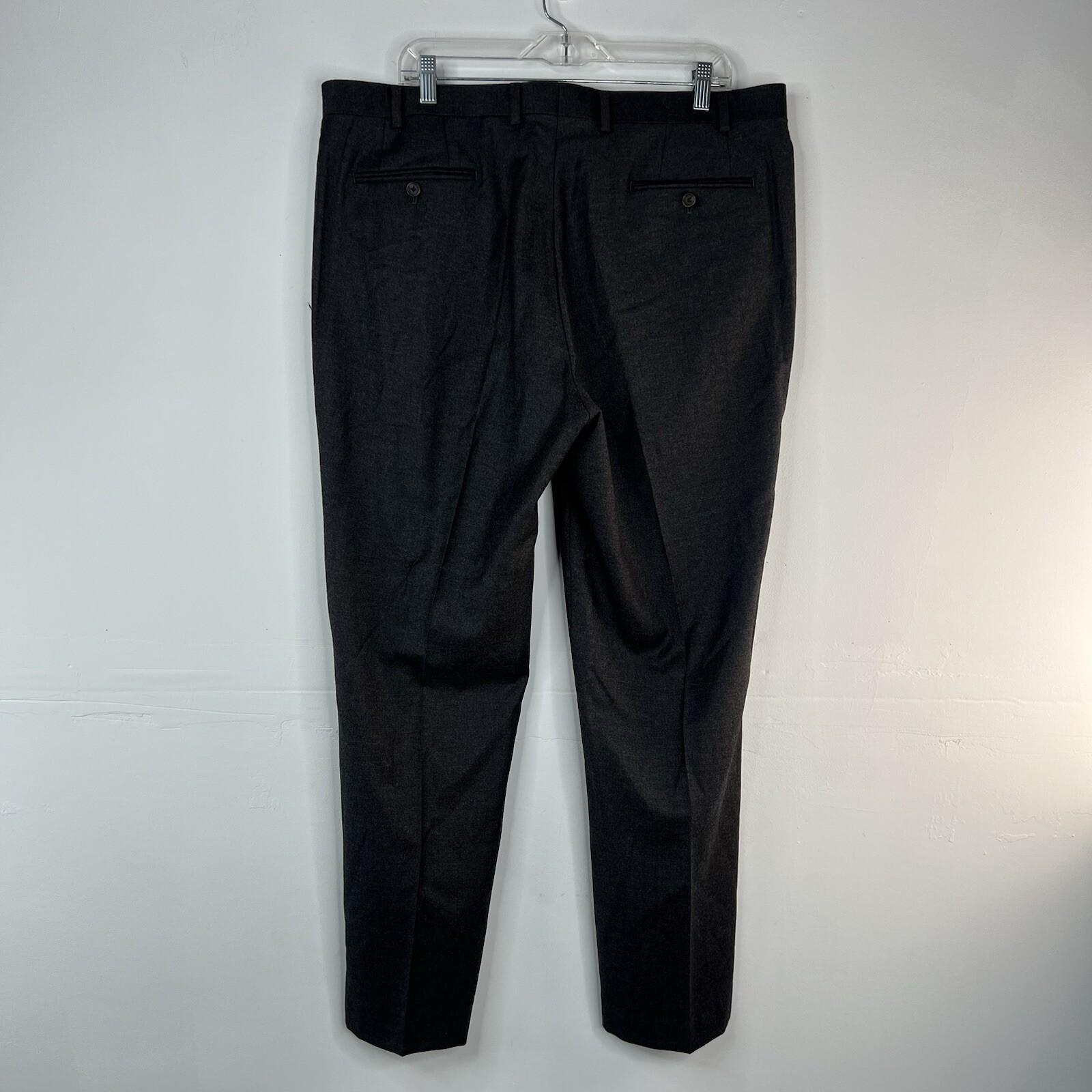 Lauren Ralph Lauren Wool Silk Suit 46L Pants 40x30.5 Black Label Slim Fit Notch