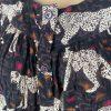 10-6391.jpg Go Softly Dress 2X Kaftan Printed Black Cheetah Crinkled Patio Flutter Sleeves