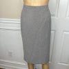 Kasper Women Polyester Skirt Suit Size 8 Gray Notch Collar Lined Business 2PC