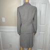 Kasper Women Polyester Skirt Suit Size 8 Gray Notch Collar Lined Business 2PC