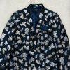 INC International Concepts Metallic Jacquard Blazer Size M Slim Fit Abtract