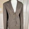Levine Classics Women Pant Suit Skirt Size 12 Brown Polyester Blend 3Piece Lined