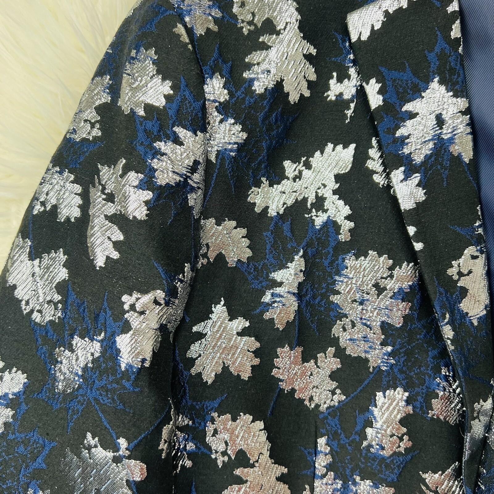 INC International Concepts Metallic Jacquard Blazer Size M Slim Fit Abtract