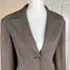 Levine Classics Women Pant Suit Skirt Size 12 Brown Polyester Blend 3Piece Lined