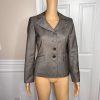 Suit Studio Polyester Rayon Pant Suit Size 4P Light Brown Notch Collar Women 2PC