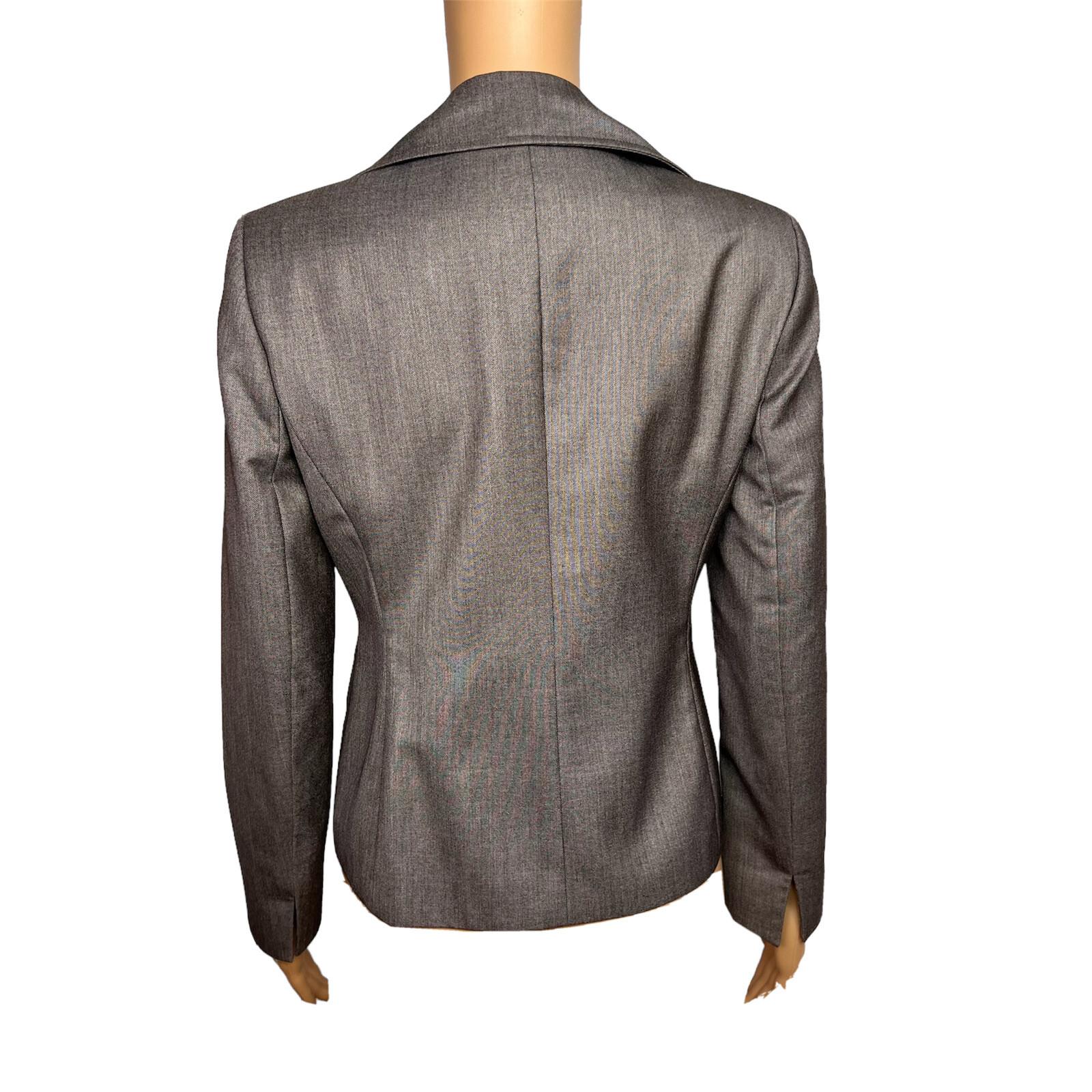 Suit Studio Polyester Rayon Pant Suit Size 4P Light Brown Notch Collar Women 2PC