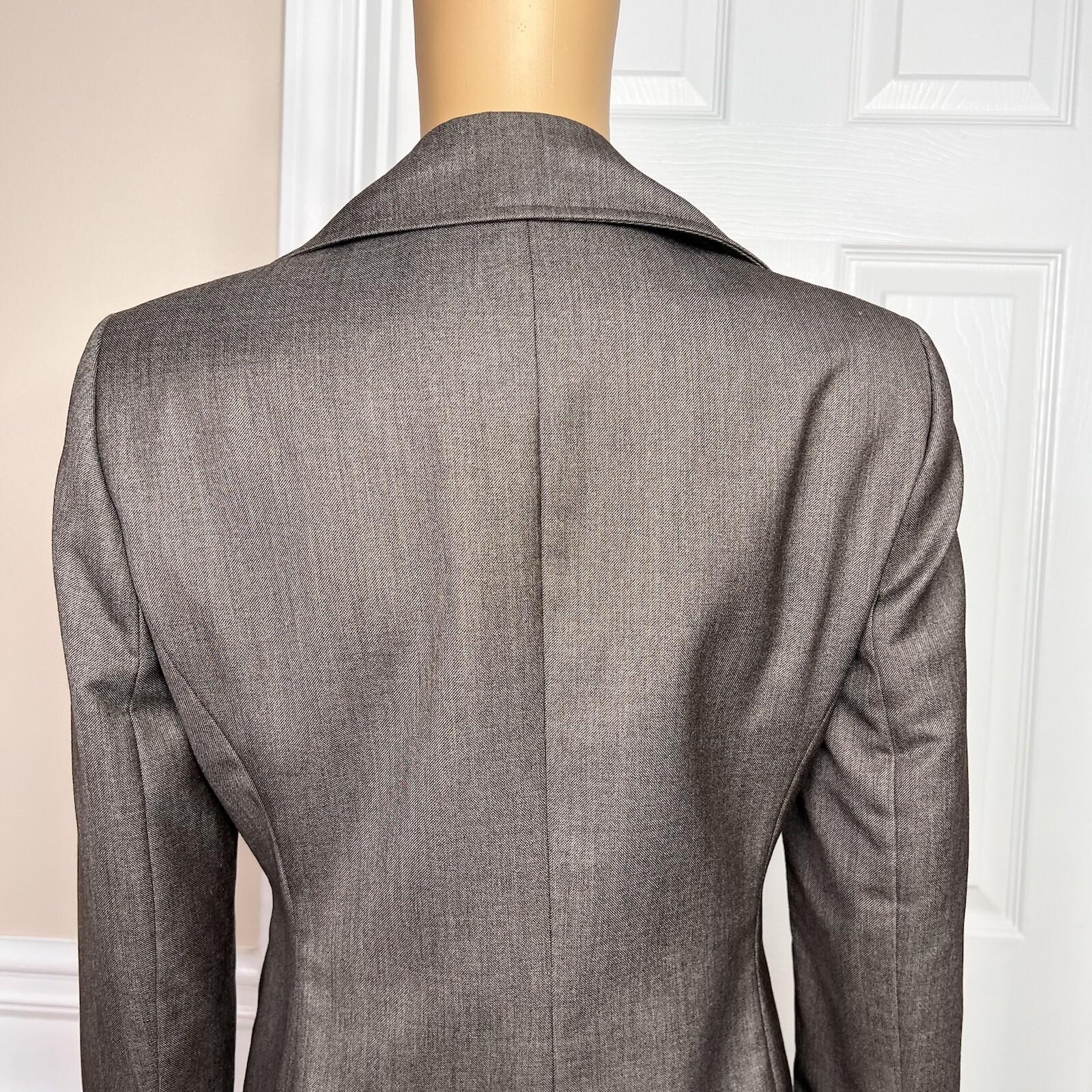 Suit Studio Polyester Rayon Pant Suit Size 4P Light Brown Notch Collar Women 2PC