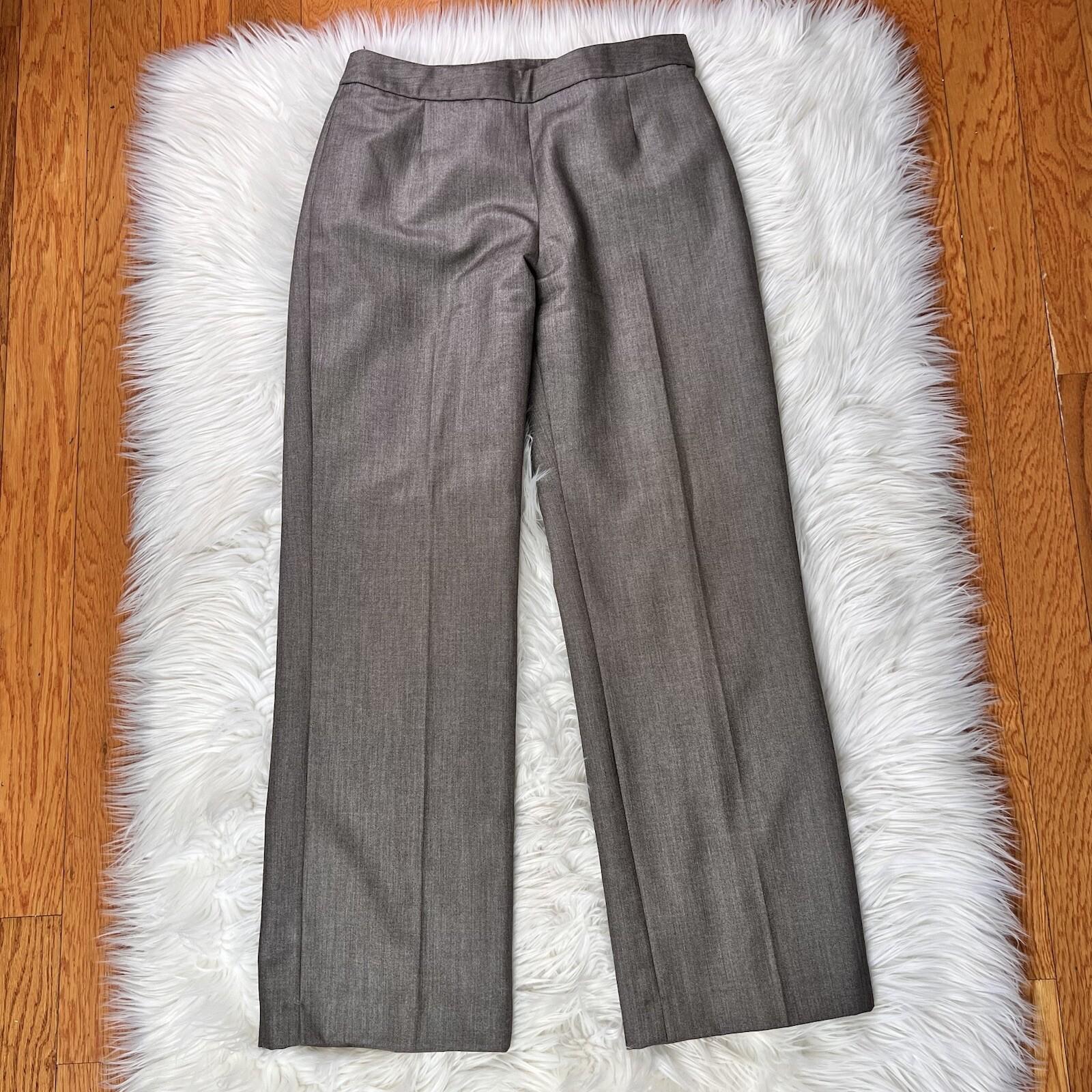 Suit Studio Polyester Rayon Pant Suit Size 4P Light Brown Notch Collar Women 2PC