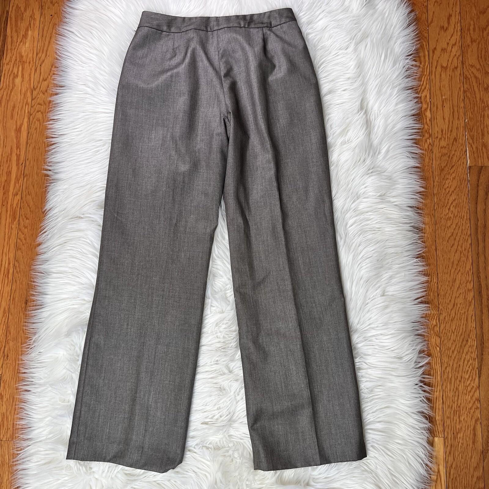 Suit Studio Polyester Rayon Pant Suit Size 4P Light Brown Notch Collar Women 2PC