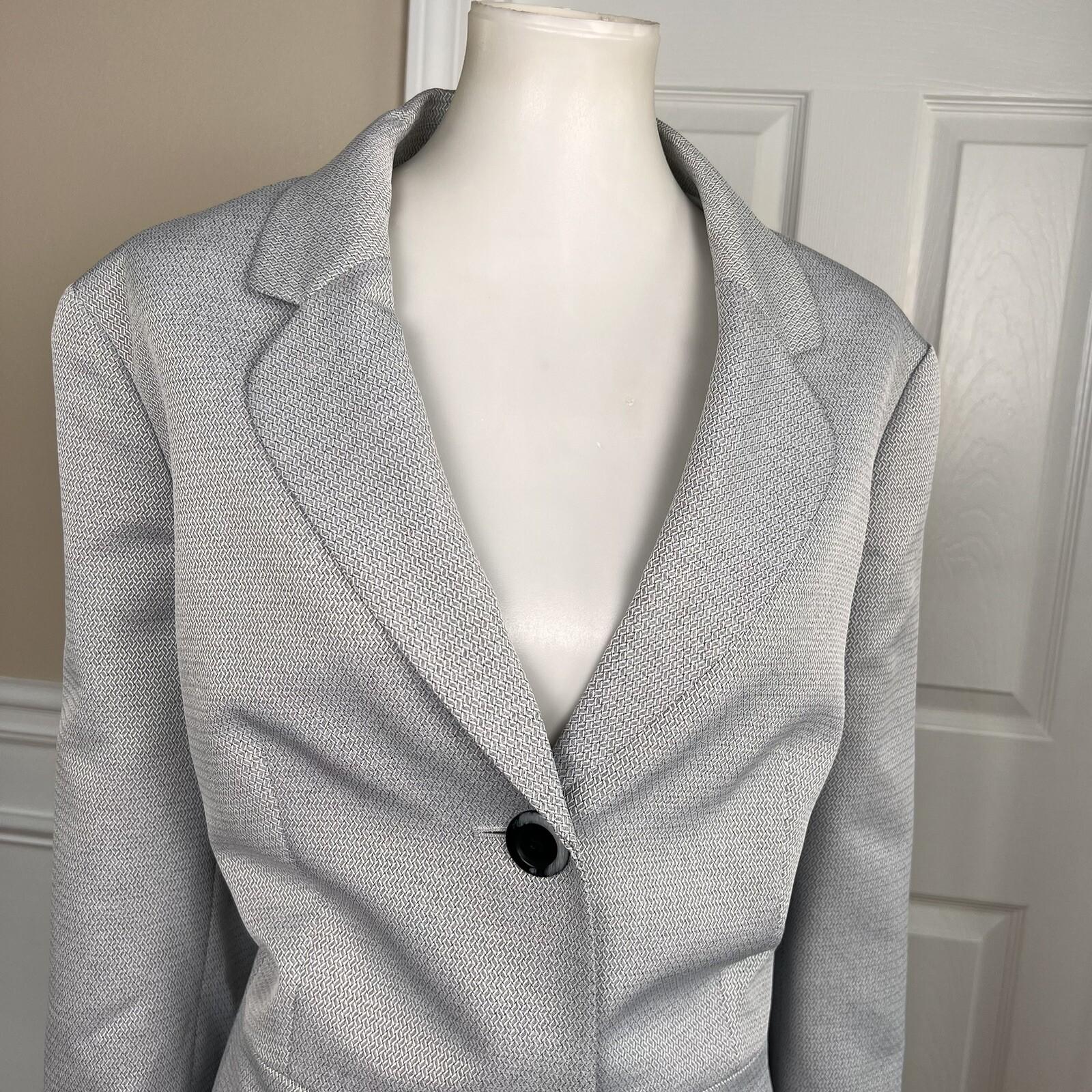 Le Suit Polyester Pant Suit Size 18 Grey Stone Notch Collar Women 2 Piece New