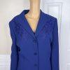 10-6459.jpg Nipon Boutique Polyester Skirt Suit Size 18 Blue Beaded Women 2 Piece Lined