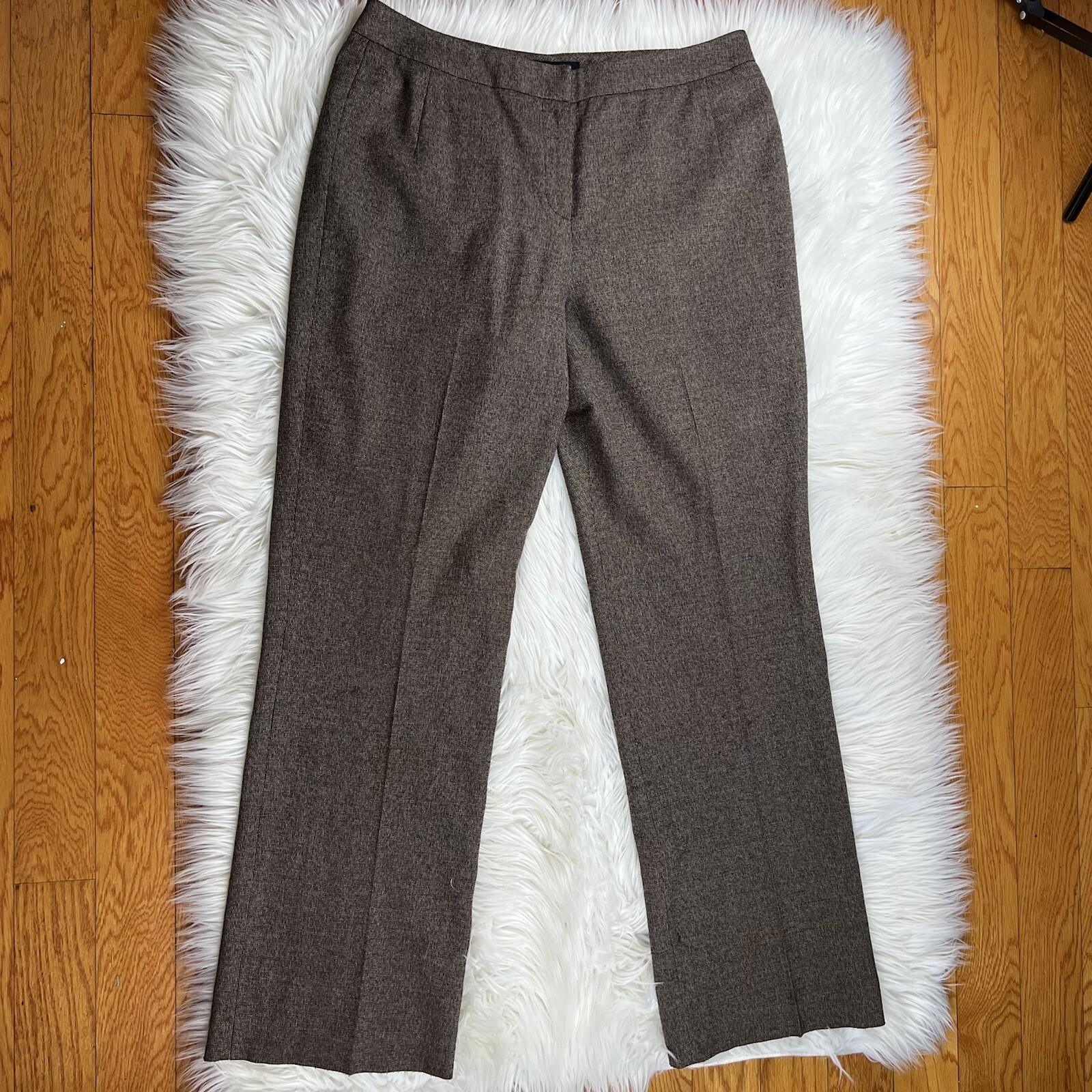 Levine Classics Women Pant Suit Skirt Size 12 Brown Polyester Blend 3Piece Lined