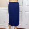 10-6461.jpg Nipon Boutique Polyester Skirt Suit Size 18 Blue Beaded Women 2 Piece Lined