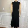 Lauren Ralph Lauren Polyester Formal Dress Size 2 Black Beaded V-Neck Maxi Lined
