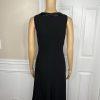 Lauren Ralph Lauren Polyester Formal Dress Size 2 Black Beaded V-Neck Maxi Lined