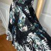 10-6480.jpg Tahari ASL Polyester Spandex Dress 2 Floral Sleeveless Belted Fit Flared Pockets