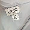 Cachet Vtg Silk Metallic Formal Dress 10 Coquette Beaded Silver Y2K Gothic