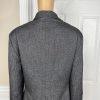 10-6504.jpg LE SUIT Polyester Pant Suit Size 16 Charcoal Gray Lined Peak Collar Career 2PC