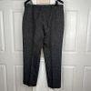 10-6507.jpg LE SUIT Polyester Pant Suit Size 16 Charcoal Gray Lined Peak Collar Career 2PC