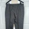 10-6508.jpg LE SUIT Polyester Pant Suit Size 16 Charcoal Gray Lined Peak Collar Career 2PC