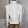 TAHARI ASL Polyester Spandex Blazer Size 10 Ivory Stand Up Collar Lined Wrap 1PC