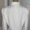 TAHARI ASL Polyester Spandex Blazer Size 10 Ivory Stand Up Collar Lined Wrap 1PC
