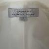 TAHARI ASL Polyester Spandex Blazer Size 10 Ivory Stand Up Collar Lined Wrap 1PC
