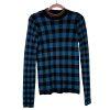 Scotch & Soda Maison Voila Sweater Size M Blue Black Check Crewneck Minimalist
