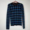 Scotch & Soda Maison Voila Sweater Size M Blue Black Check Crewneck Minimalist