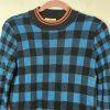Scotch & Soda Maison Voila Sweater Size M Blue Black Check Crewneck Minimalist
