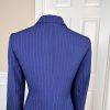 Anne Klein Polyester Spandex Blazer Suit Size 8 Blue Striped Lined Women 1 Piece