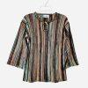 10-6537.jpg Vintage Lady Roi Sweater M Hippie Boho Retro Funky Multi Striped Bohemian Warm