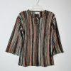 10-6538.jpg Vintage Lady Roi Sweater M Hippie Boho Retro Funky Multi Striped Bohemian Warm
