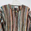 10-6539.jpg Vintage Lady Roi Sweater M Hippie Boho Retro Funky Multi Striped Bohemian Warm