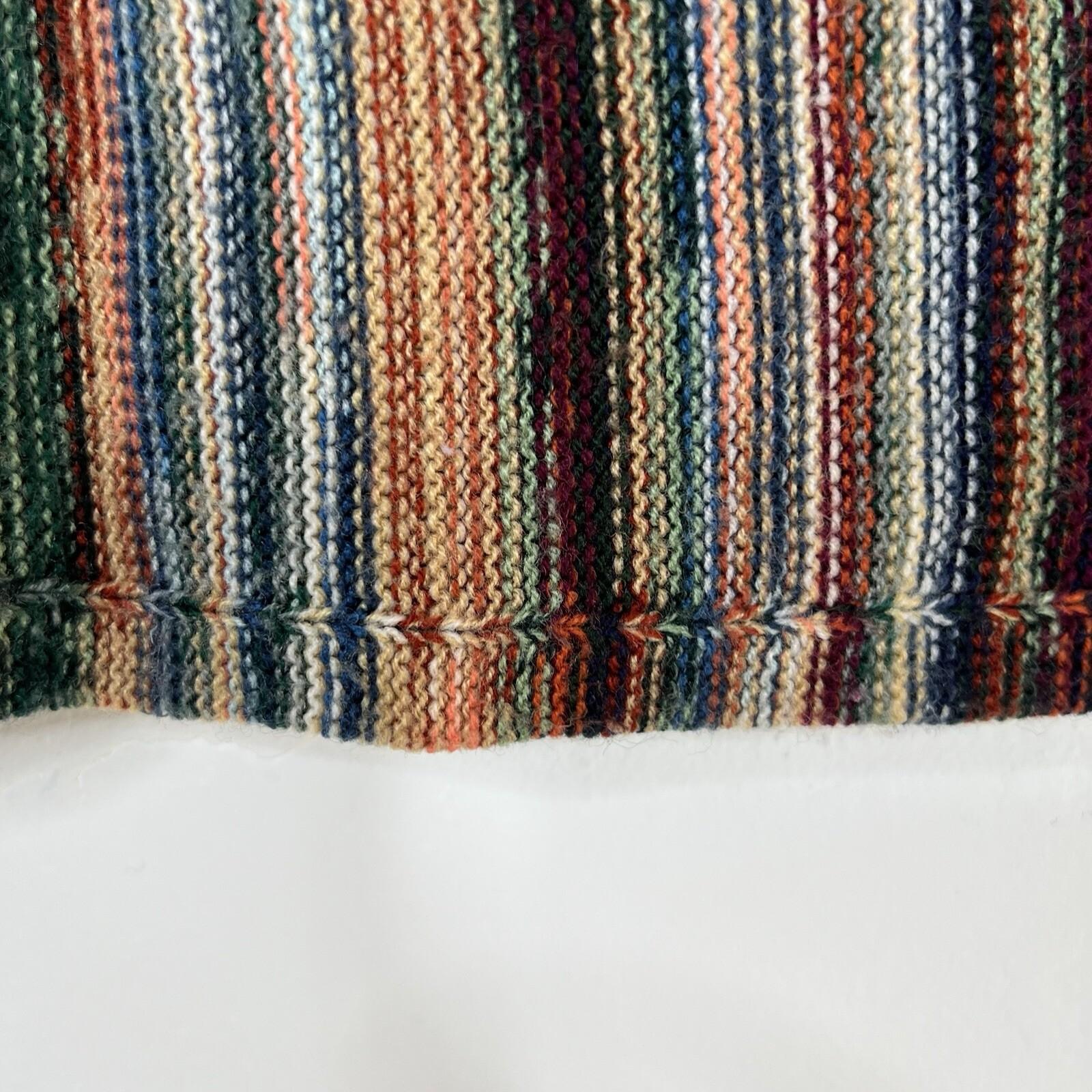 10-6545.jpg Vintage Lady Roi Sweater M Hippie Boho Retro Funky Multi Striped Bohemian Warm