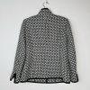Nina Mclemore Cotton Blazer Size 6 Black White Textured Business Geometric Lined