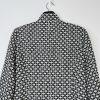 Nina Mclemore Cotton Blazer Size 6 Black White Textured Business Geometric Lined