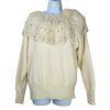 Catarina Lover Vtg Angora Rabbit Hair Wool Sweater M Lace Embroidery Fairy Cozzy
