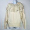 Catarina Lover Vtg Angora Rabbit Hair Wool Sweater M Lace Embroidery Fairy Cozzy