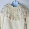 Catarina Lover Vtg Angora Rabbit Hair Wool Sweater M Lace Embroidery Fairy Cozzy