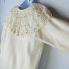 Catarina Lover Vtg Angora Rabbit Hair Wool Sweater M Lace Embroidery Fairy Cozzy